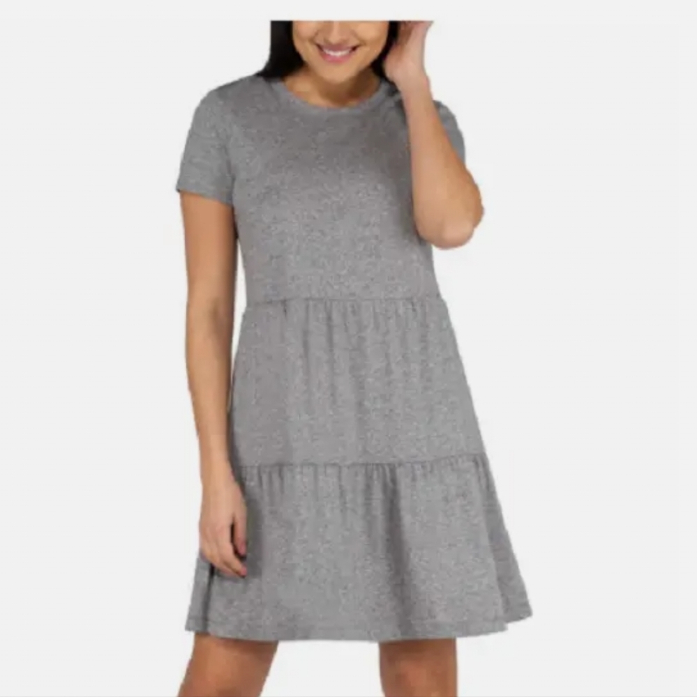 NEW! Nicole Miller Women's Dress Tiered Short Sleeves Crew Neck SMALL. c1